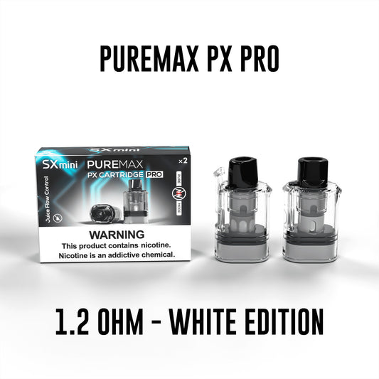 Puremax PX Pro White Replacement Pods 1.2 ohm - 2pk