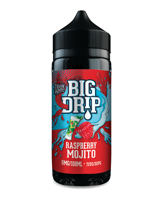 Big Drip by Doozy Vape Co | RASPBERRY MOJITO | 100ml Shortfill | 0mg - IFANCYONE WHOLESALE