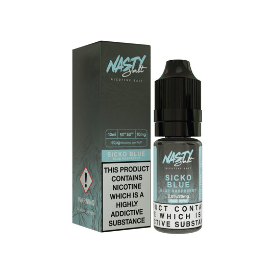 Nasty Salts | Sicko Blue | 10ml Single | 10mg / 20mg Nicotine Salts - IFANCYONE WHOLESALE