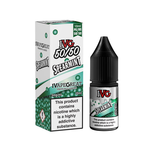 I VG 50/50 E-Liquids - SPEARMINT - 10ml Single - Various Nicotine Strengths - IFANCYONE WHOLESALE