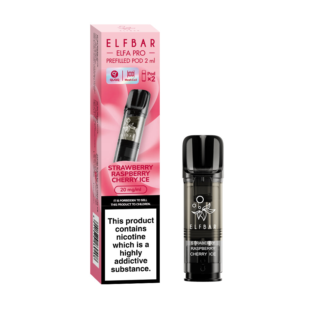 Elfbar | Elf Bar ELFA PRO Replacement Pre-Filled Pods | 2ml | Pack of 2 | 20mg | Various Flavours