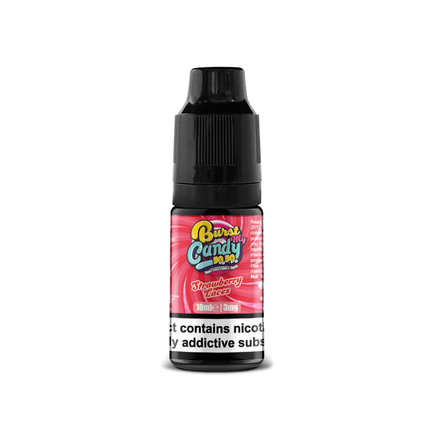 Burst my Candy 50/50 Range | STRAWBERRY LACES | 10ml Single | Various Nicotine Strengths - IFANCYONE WHOLESALE