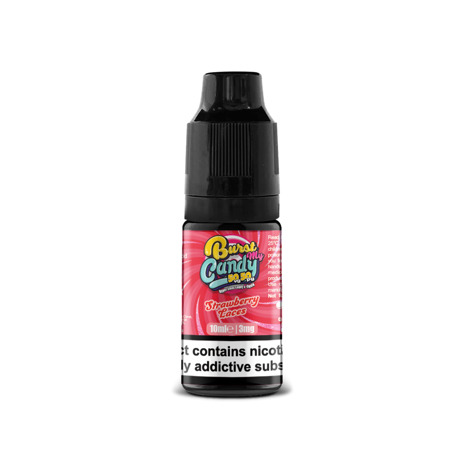 Burst my Candy 50/50 Range | STRAWBERRY LACES | 10ml Single | Various Nicotine Strengths - IFANCYONE WHOLESALE