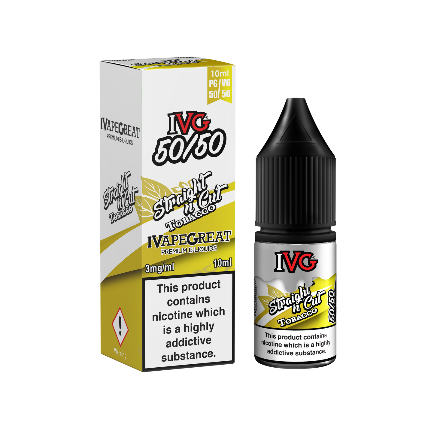 I VG 50/50 E-Liquids - STRAIGHT N CUT TOBACCO - 10ml Single - Various Nicotine Strengths - IFANCYONE WHOLESALE