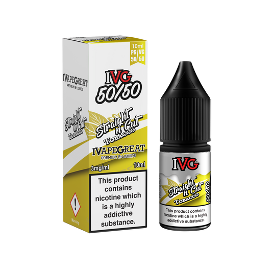 I VG 50/50 E-Liquids - STRAIGHT N CUT TOBACCO - 10ml Single - Various Nicotine Strengths - IFANCYONE WHOLESALE