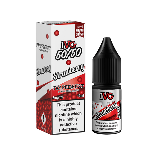 I VG 50/50 E-Liquids - STRAWBERRY - 10ml Single - Various Nicotine Strengths - IFANCYONE WHOLESALE