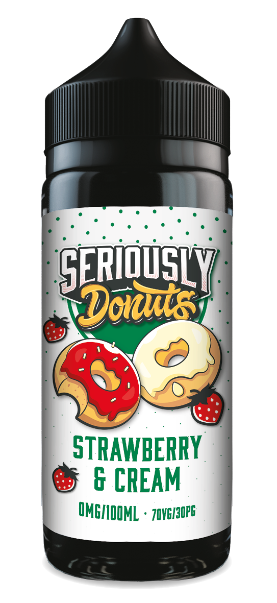 Seriously Donuts by Doozy Vape Co | Strawberries & Cream | 100ml Shortfill | 0mg - IFANCYONE WHOLESALE