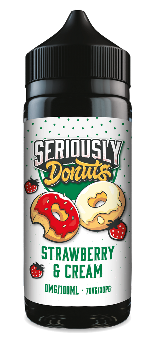 Seriously Donuts by Doozy Vape Co | Strawberries & Cream | 100ml Shortfill | 0mg - IFANCYONE WHOLESALE