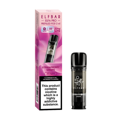 Elfbar | Elf Bar ELFA PRO Replacement Pre-Filled Pods | 2ml | Pack of 2 | 20mg | Various Flavours