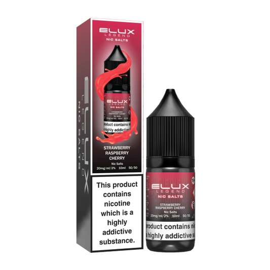 ELUX | Elux Legend 10ml Nicotine Salt E-Liquids | STRAWBERRY RASPBERRY CHERRY | 10mg / 20mg Nic Salts