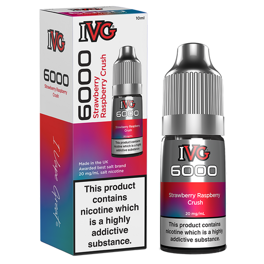 I VG | 6000 Series Nicotine Salt Bar Flavour E-Liquids | Strawberry Raspberry Crush |10mg / 20mg Nic Salts - IFANCYONE WHOLESALE