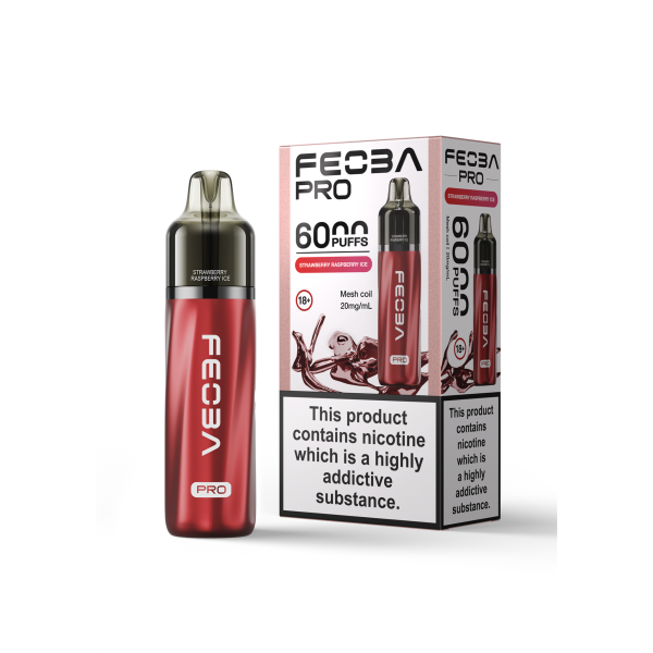 FEOBA | 6000 PRO Pre-Filled Pod Vape Kit | 1400mAh | 2ml + 10ml Replaceable | 20mg Nicotine Salts | Various Flavours