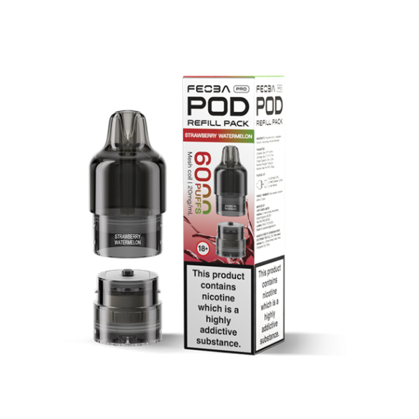 FEOBA | 6000 PRO Replacement Refill Pods | 2ml + 10ml Design | 20mg Nicotine Salts | Various Flavours