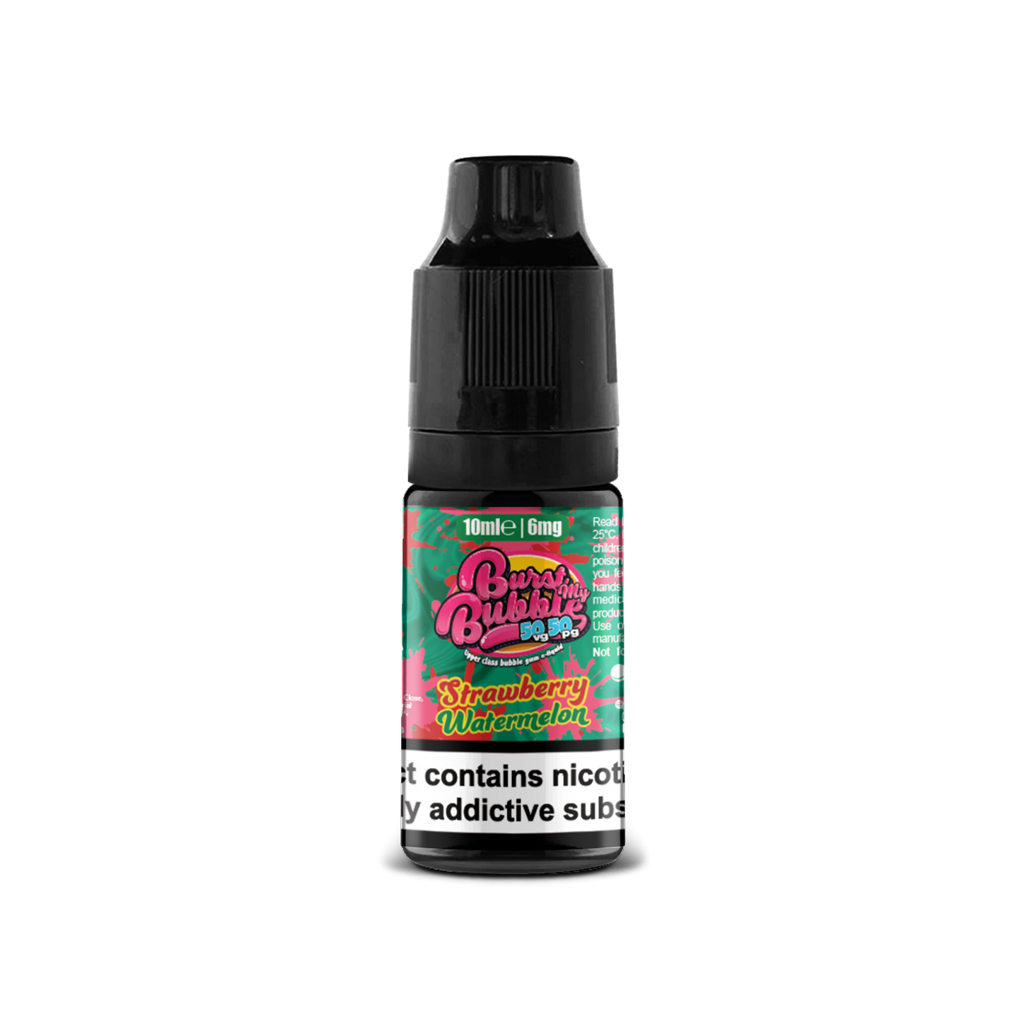 Burst my Bubble 50/50 Range | STRAWBERRY WATERMELON | 10ml Single | Various Nicotine Strengths - IFANCYONE WHOLESALE