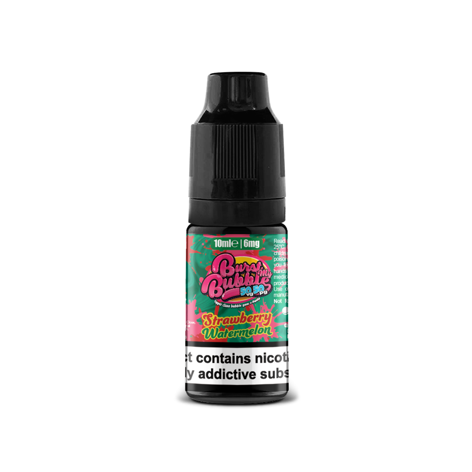 Burst my Bubble 50/50 Range | STRAWBERRY WATERMELON | 10ml Single | Various Nicotine Strengths - IFANCYONE WHOLESALE