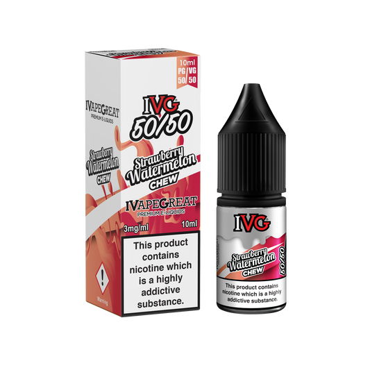 I VG 50/50 E-Liquids - STRAWBERRY WATERMELON CHEW - 10ml Single - Various Nicotine Strengths - IFANCYONE WHOLESALE