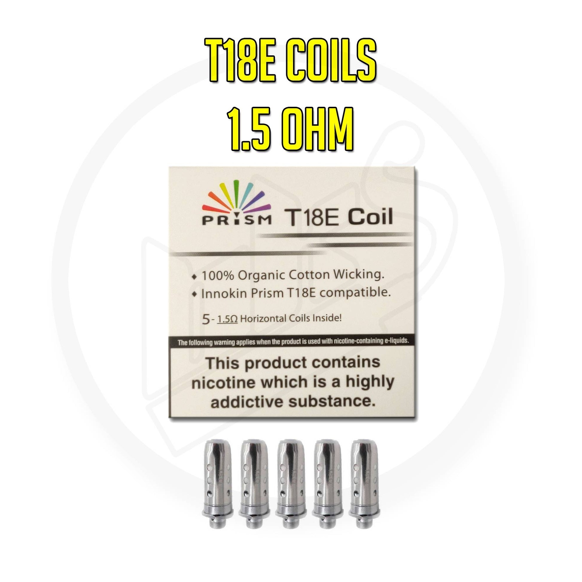 Innokin | T18 E ( T18E ) & T22 E Coils | 1.5 Ohm | Pack of 5 - IFANCYONE WHOLESALE