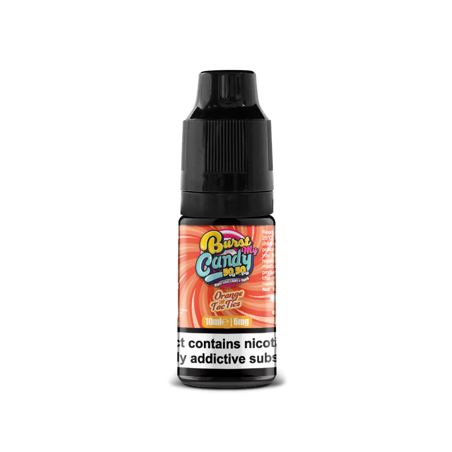 Burst my Candy 50/50 Range | ORANGE TAC TICS | 10ml Single | Various Nicotine Strengths - IFANCYONE WHOLESALE