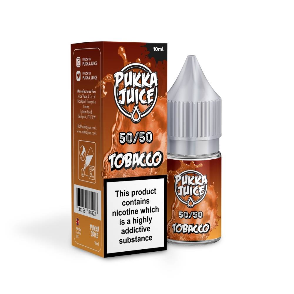 Pukka Juice | 50/50 Range | TOBACCO | 10ml TPD Bottles | Various Nicotine Strengths - IFANCYONE WHOLESALE