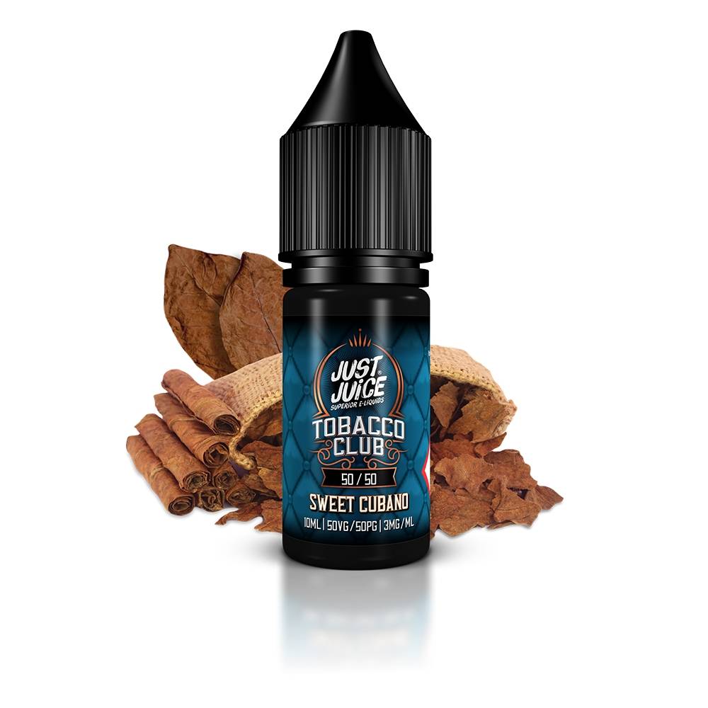 Just Juice Tobacco Club 50:50 Range | Sweet Cubano | 10ml Single | Various Nicotine Strengths - IFANCYONE WHOLESALE