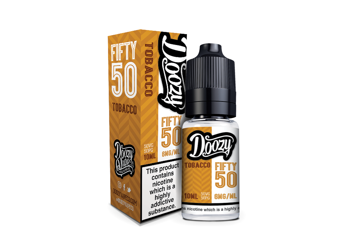 Doozy Vape Co | Fifty 50 TPD Range | 10ml Bottles | TOBACCO | Various Nicotine Strengths - IFANCYONE WHOLESALE