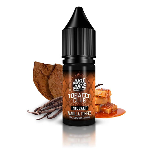 Just Juice Tobacco Club Nic Salts | Vanilla Toffee | 10ml Single | Various Nicotine Salt Strengths - IFANCYONE WHOLESALE