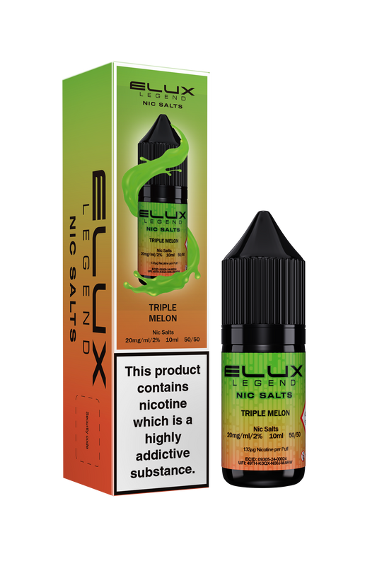 ELUX | Elux Legend 10ml Nicotine Salt E-Liquids | TRIPLE MELON | 10mg / 20mg Nic Salts