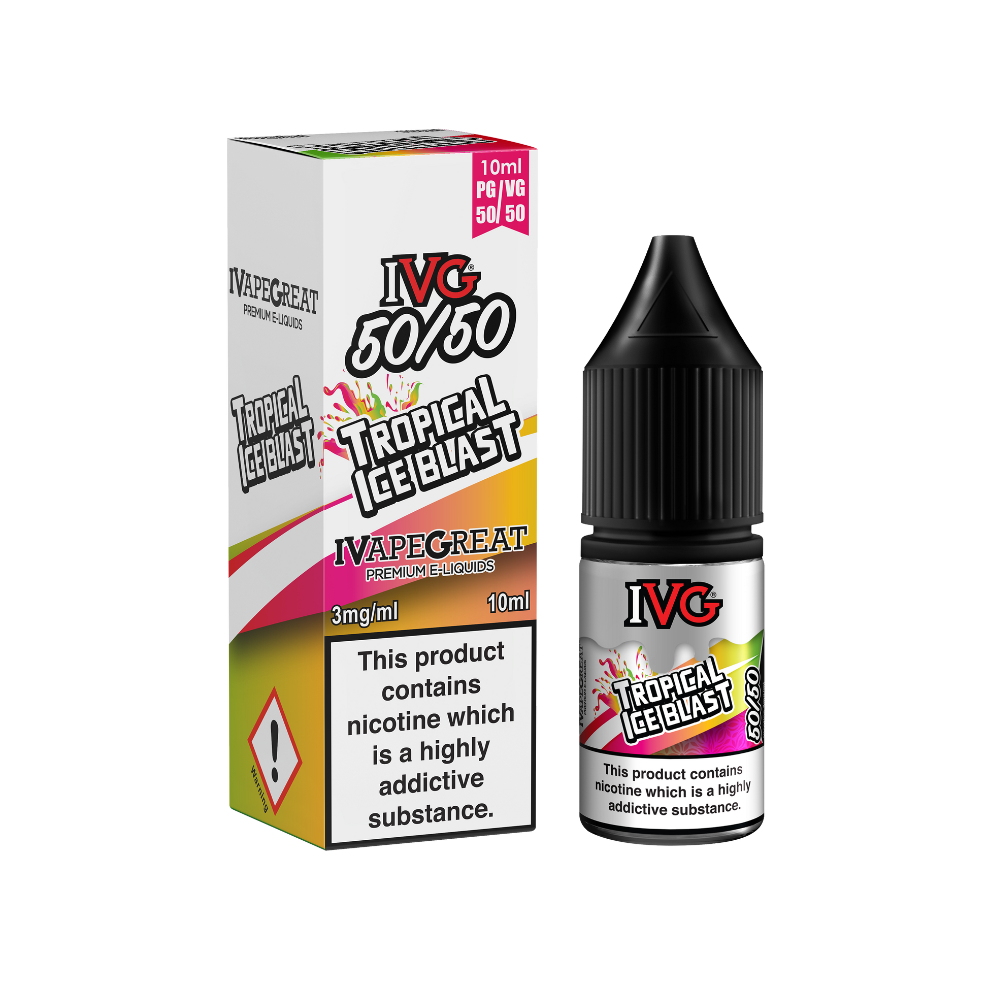 I VG 50/50 E-Liquids - TROPICAL ICE BLAST - 10ml Single - Various Nicotine Strengths - IFANCYONE WHOLESALE