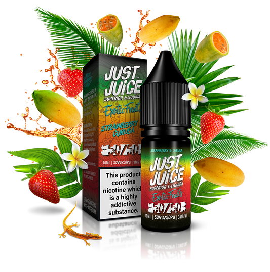 Just Juice Exotic Fruits 50:50 | Strawberry & Curuba | 10ml Single | Various Nicotine Strengths - IFANCYONE WHOLESALE