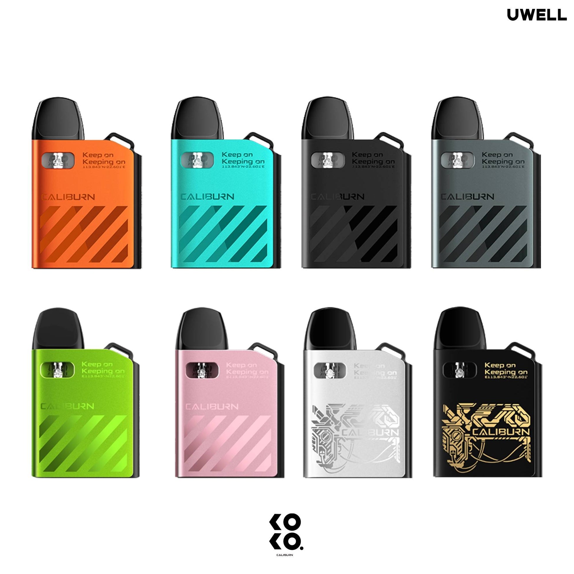 UWELL | Caliburn AK2 Pod Kit | 15W | 520mAh | 2ml 0.9 Ohm Meshed-H Pod | **NEW COLOURS** - IFANCYONE WHOLESALE