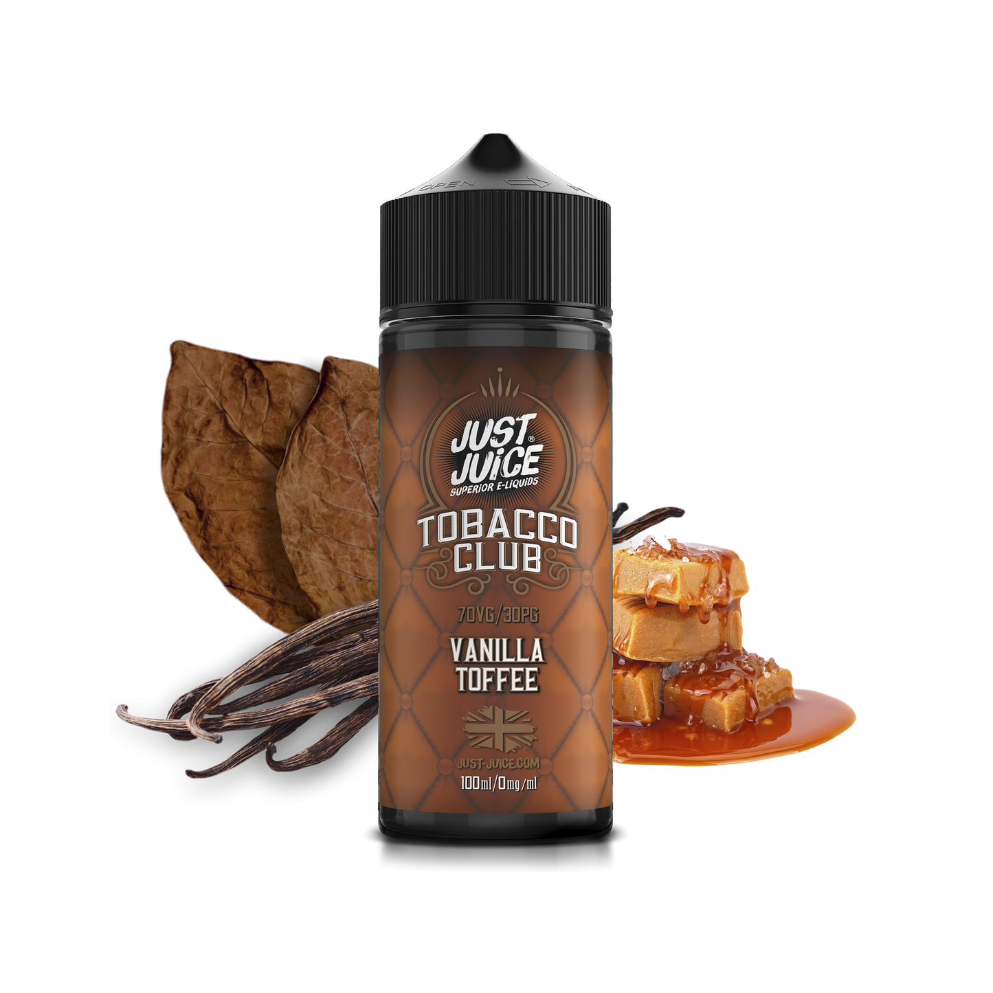 Just Juice | 100ml Shortfill Range | TOBACCO | VANILLA TOFFEE | 0mg - IFANCYONE WHOLESALE