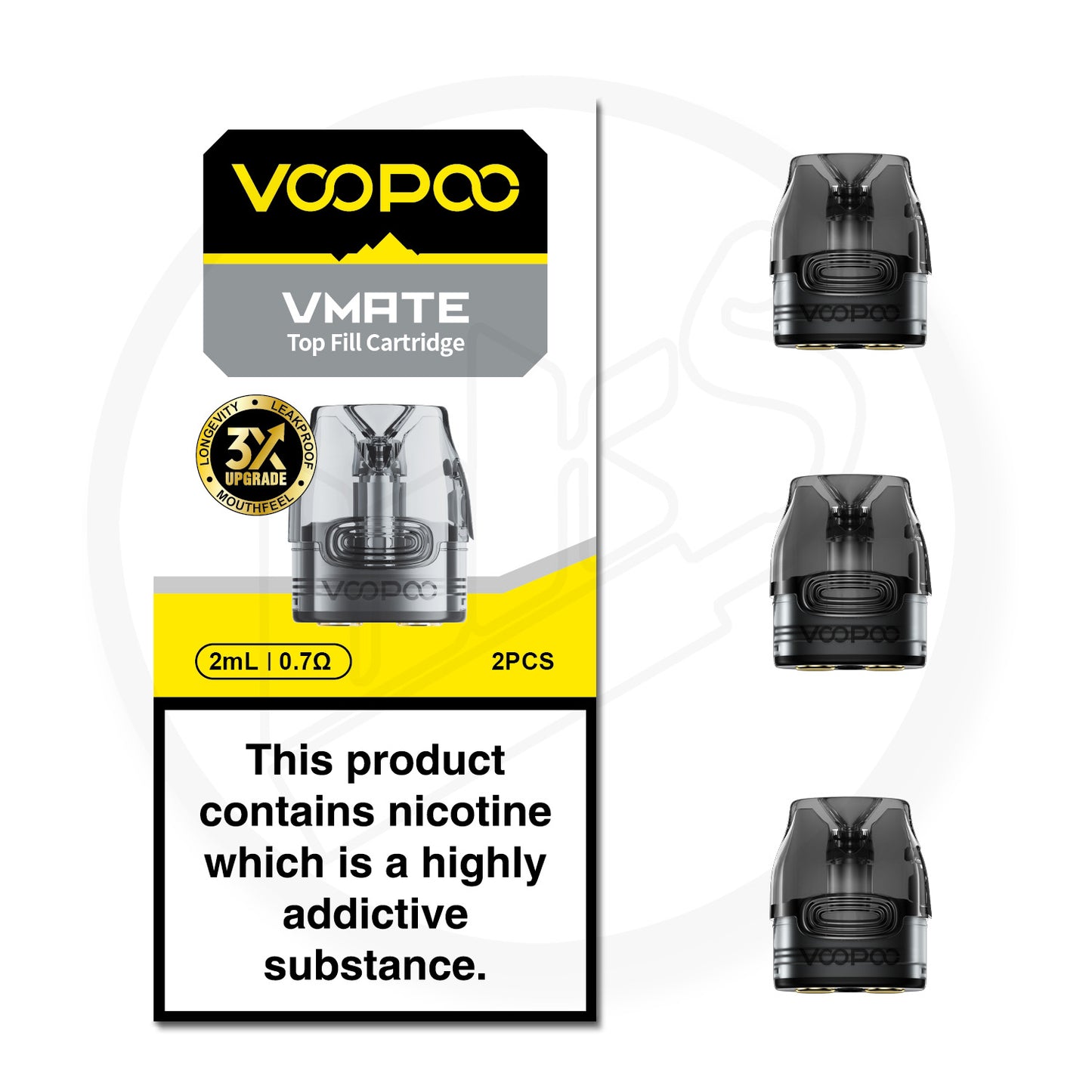 Voopoo | VMATE Replacement Top-Fill Pods | 2ml Version | 0.7 Ohm