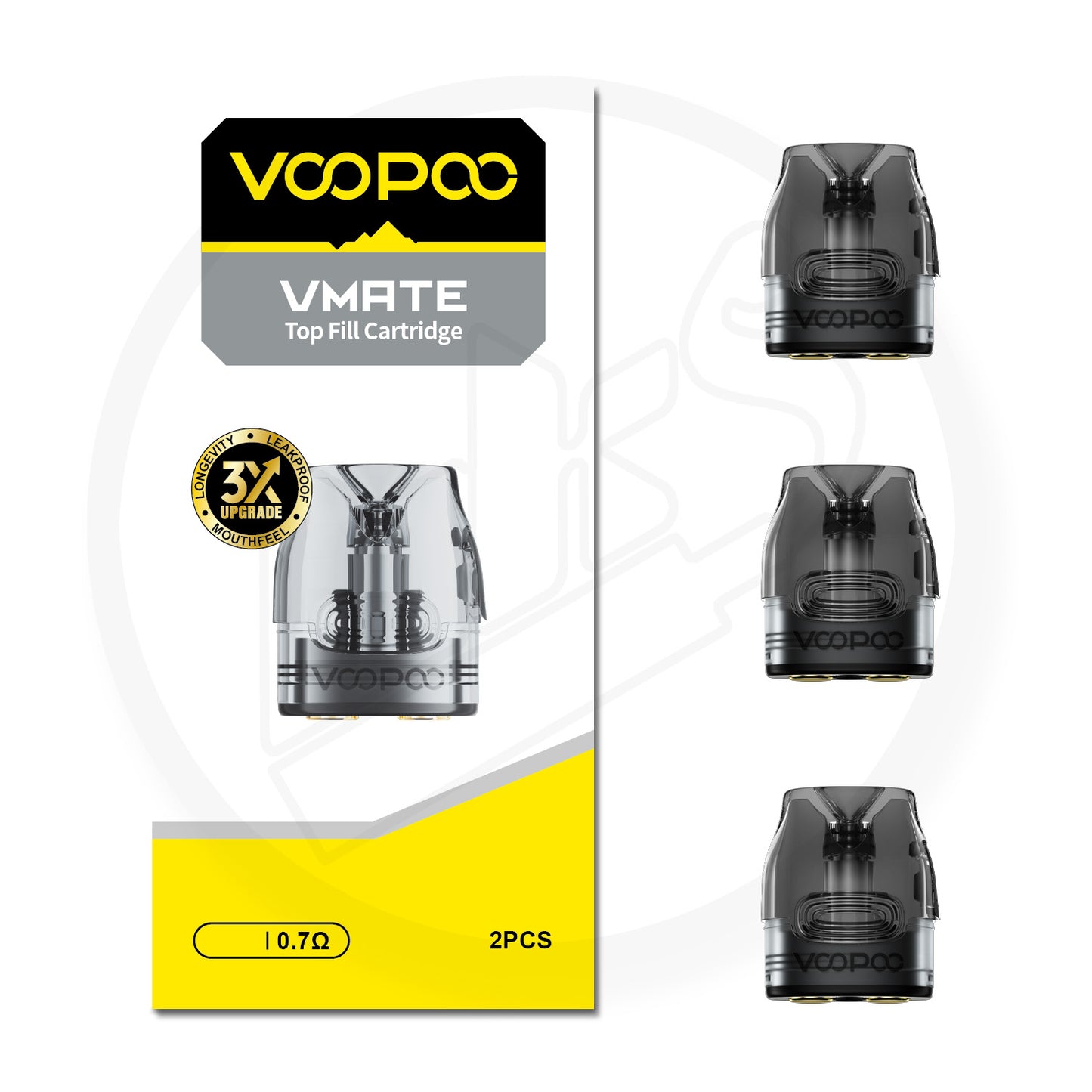 Voopoo | VMATE Replacement Top-Fill Pods | Regular Version | 0.7 Ohm