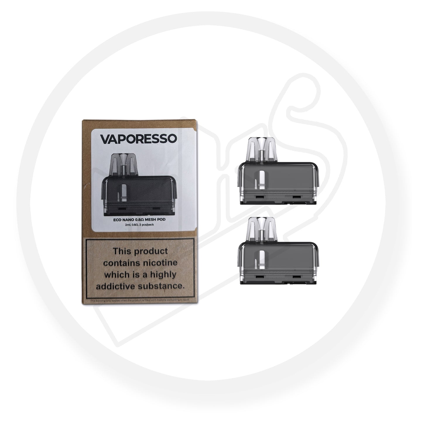 Vaporesso | ECO Nano Replacement Pods | Pack of 2 | 2ml | 0.8 Ohm - IFANCYONE WHOLESALE