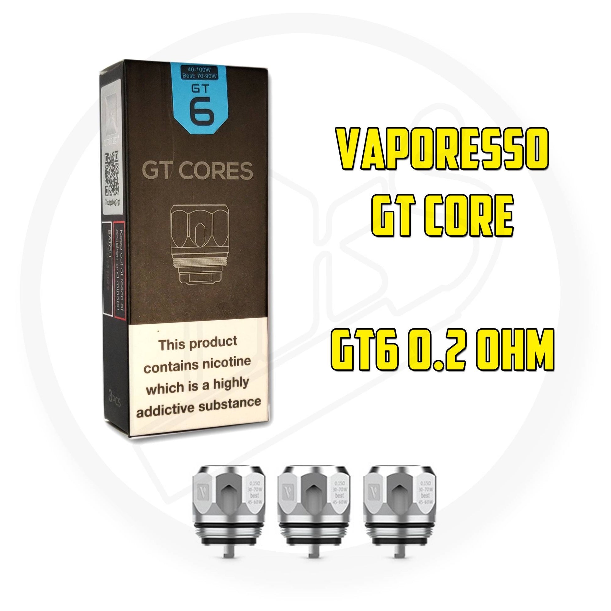 Vaporesso | GT Core Coils | GT6 | 0.2 Ohm | Pack of 3 - IFANCYONE WHOLESALE