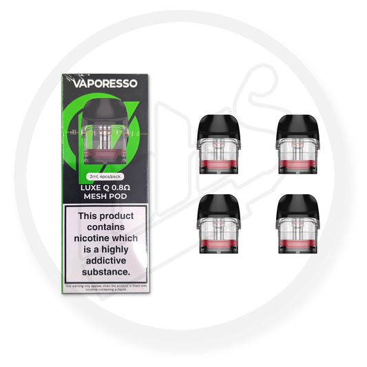 Vaporesso LUXE Q Replacement Pods - 0.8 Ohm Mesh 4Pk - IFANCYONE WHOLESALE