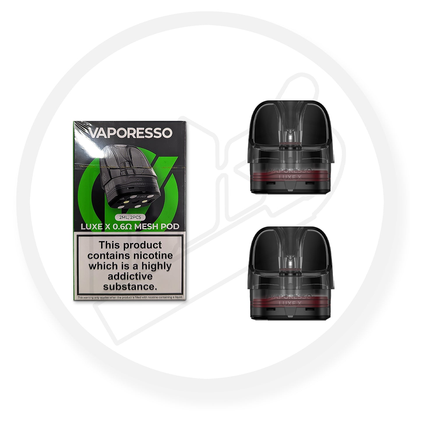 Vaporesso | LUXE X Replacement Pods | Pack of 2 | 2ml | 0.6 Ohm RDL - IFANCYONE WHOLESALE