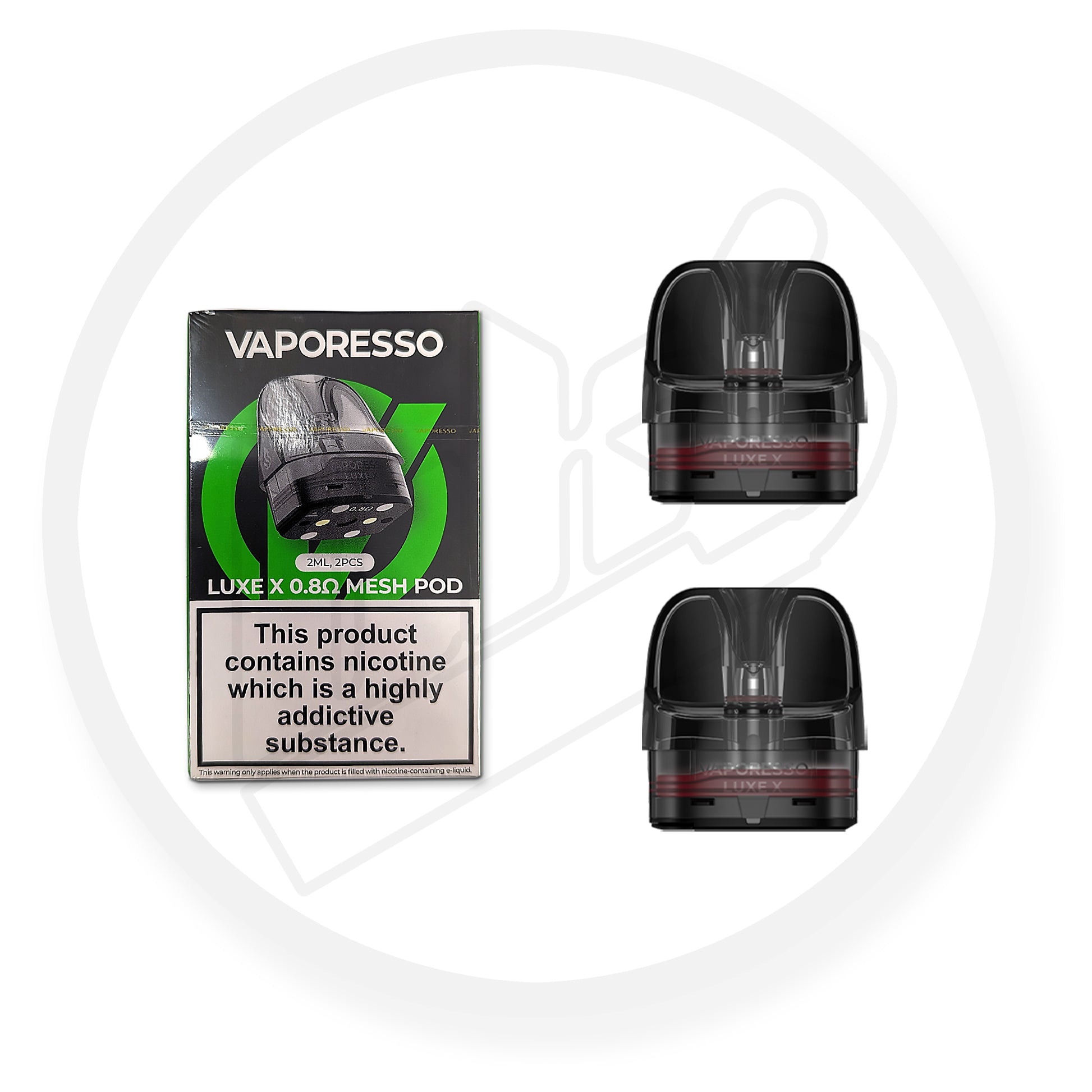 Vaporesso | LUXE X Replacement Pods | Pack of 2 | 2ml | 0.8 Ohm MTL - IFANCYONE WHOLESALE