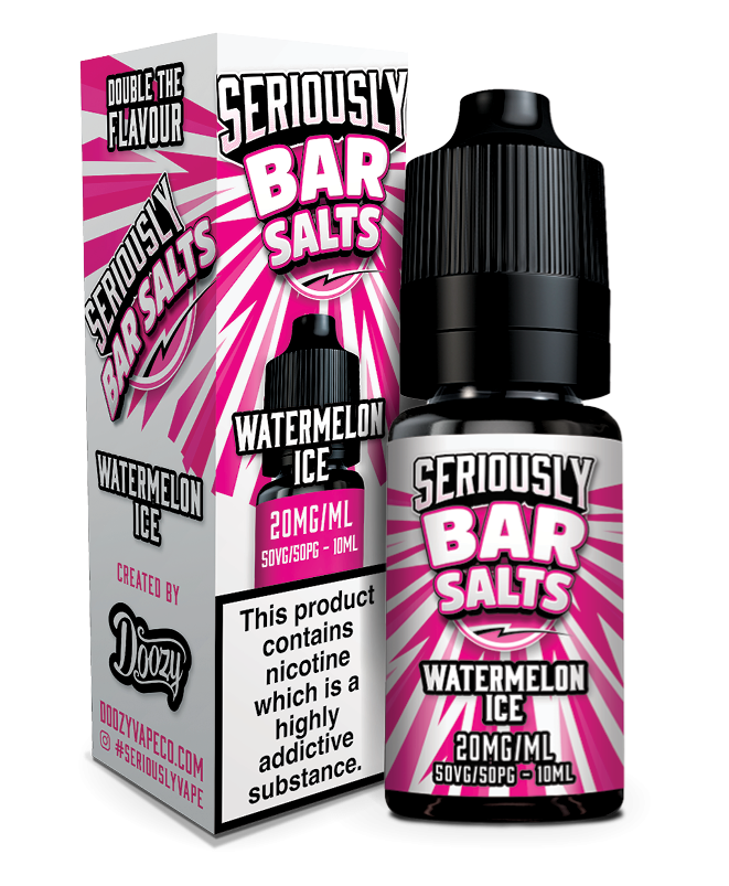 Doozy Vape Co Seriously Bar Salts | 10ml Single Bottles | 10mg / 20mg Nicotine Salt | WATERMELON ICE - IFANCYONE WHOLESALE