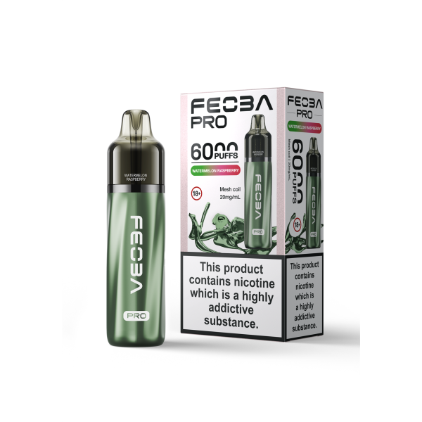 FEOBA | 6000 PRO Pre-Filled Pod Vape Kit | 1400mAh | 2ml + 10ml Replaceable | 20mg Nicotine Salts | Various Flavours