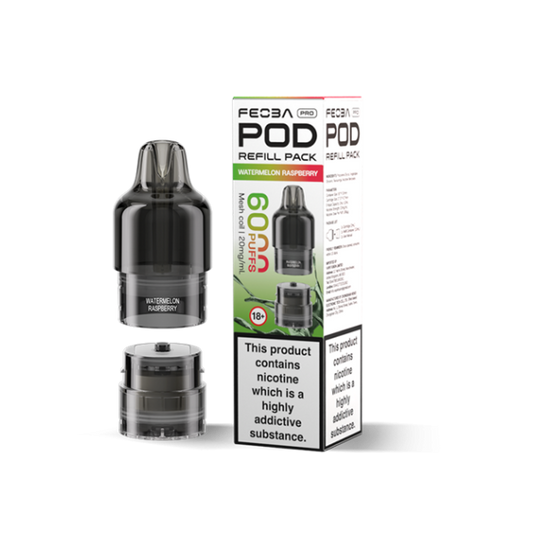 FEOBA | 6000 PRO Replacement Refill Pods | 2ml + 10ml Design | 20mg Nicotine Salts | Various Flavours